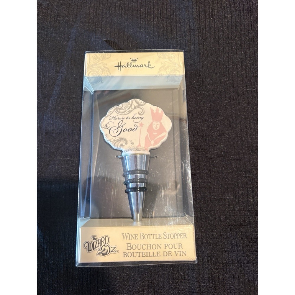 Hallmark The Wizard of Oz Wine Stopper Glinda Heres To Being Good Stainless